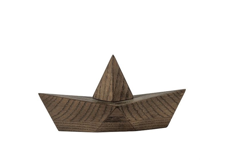 Admiral Paper boat Decoration figure Wood Boyhood large Oak smoked SINGLE PIECES